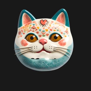 Retro Kitschy Cat Heads T-Shirt