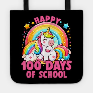 Happy 100Th Day Of School Unicorn 100 Days Of School Teacher Tote
