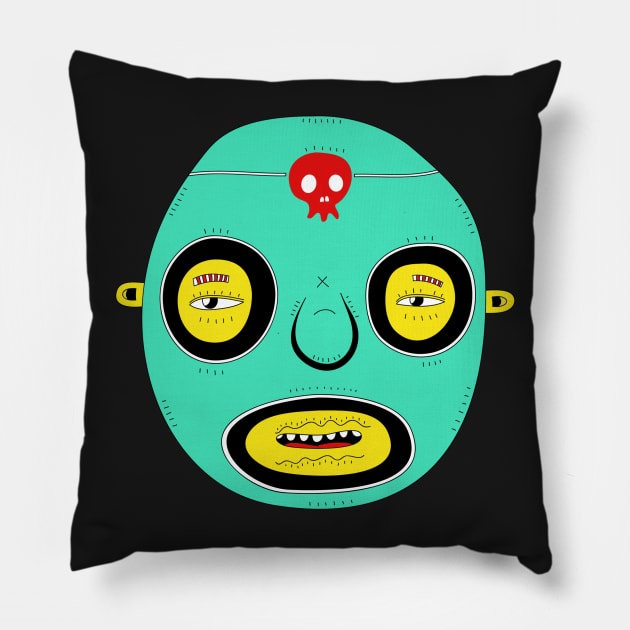 Wrestler #3 Pillow by eclistrations