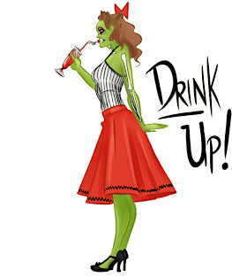 Zombie Girl Wants You To Drink Up Magnet