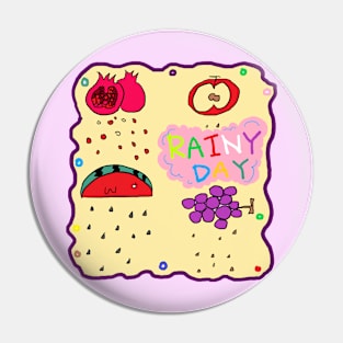 Rainy Day, Fruit Seed Rain Pin