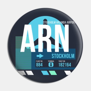 Stockholm (ARN) Airport // Sunset Baggage Tag Pin