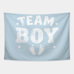 Team Boy Gender Reveal Baby Shower Blue Tapestry