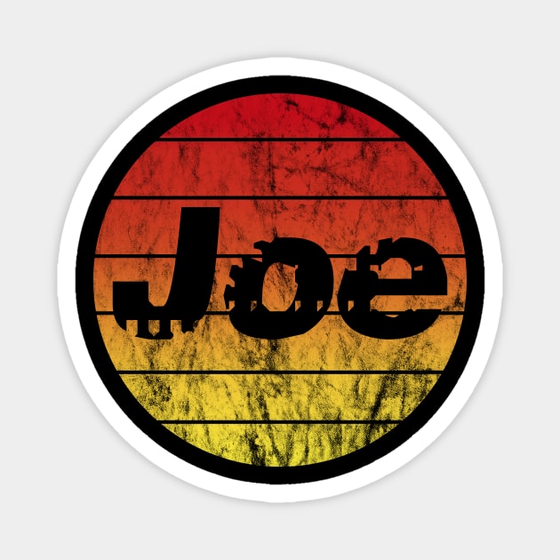 Name Joe in the sunset vintage sun Magnet by BK55