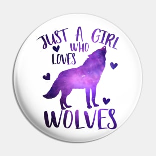 Just a girl who loves wolves Pin