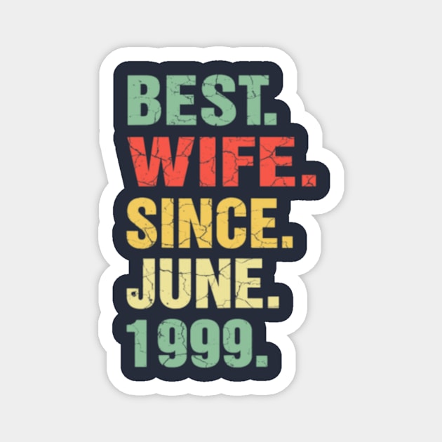 20th Wedding Anniversary Gifts Best Wife Since Jun Magnet by daresvenomous