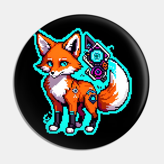 Cybernetic Fox Pin by Jackson Williams