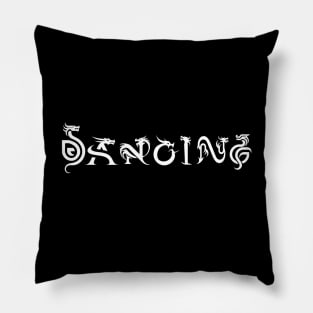 Dancing with Dragons: A Lettered Tale Pillow