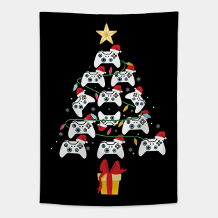 Gaming Christmas Tree Tapestry