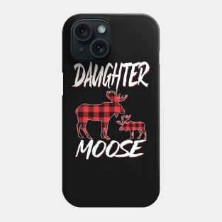 Red Plaid Daughter Moose Matching Family Pajama Christmas Gift Phone Case