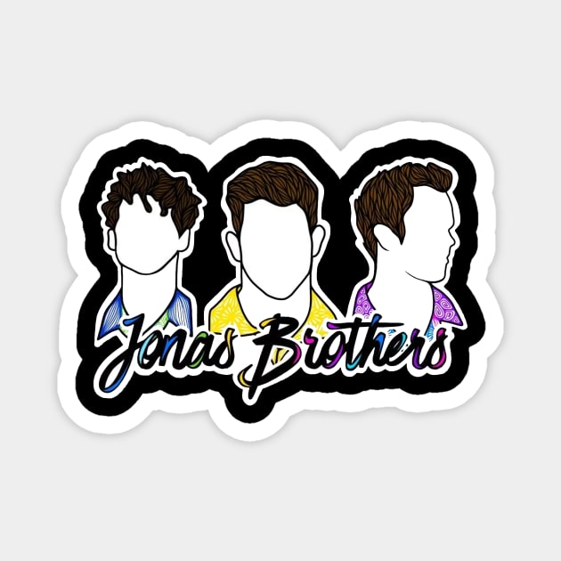 The Jonas Brothers 4 Magnet by Lula Pencil Art