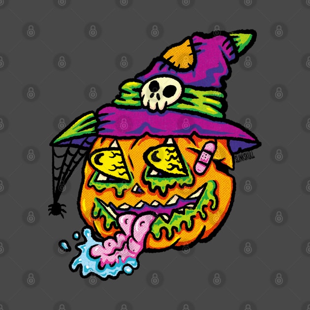 Witch pumpkin bright by SlinkSkull