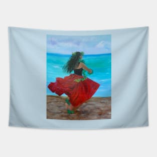 Lovely Hula Dancer Tapestry