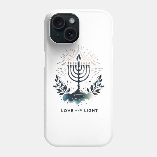 Love and Light Hanukkah Phone Case by ArtVault23