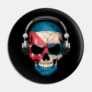 Dark Skull Deejay with Cuban Flag Pin