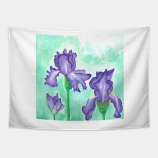 Lavender Irises Tapestry