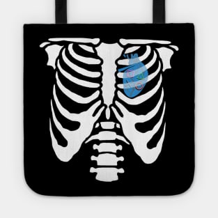 PlayStation Controller Heart Rib Cage Skeleton Gaming Gamer Tote