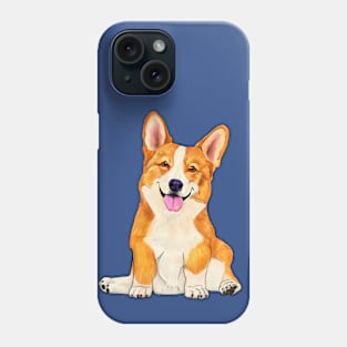 Cute sitting corgi dog Phone Case