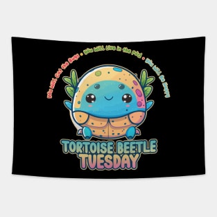Tortoise Beetle Tuesday Kawaii Bug Buffet Tapestry