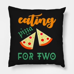 eating pizza for two Pillow