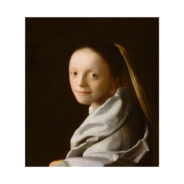 Study of a Young Woman by Jan Vermeer by Classic Art Stall