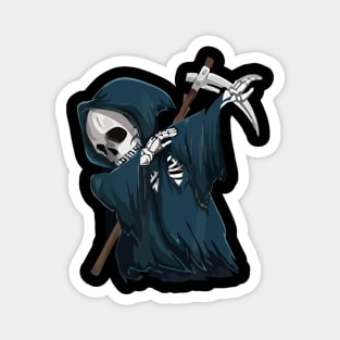 Funny Dabbing Grim Reaper Skeleton Magnet