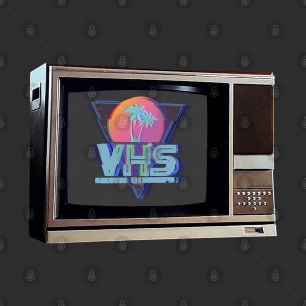 TV SET / VHS #3 (palms & grid) (GLITCHED) by RickTurner