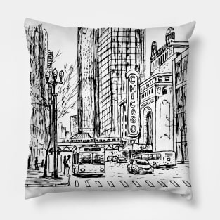 Chicago Streets Pillow