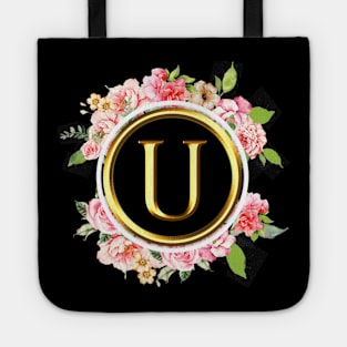 Letter U Shirt Alphabet Letter U Different Colors Tote