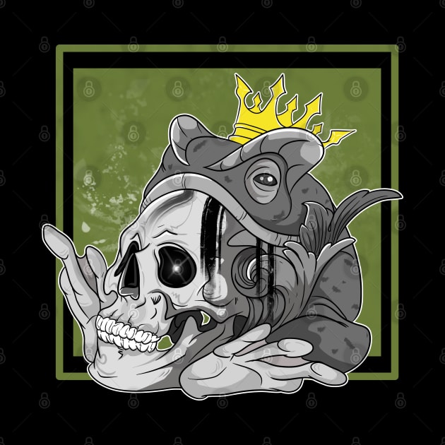 Gothic Prince Skull With Crown by Trendy Black Sheep