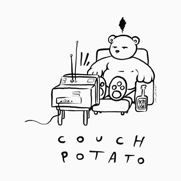 Couch Potato Max the Teddy Bear by Ewen Gur