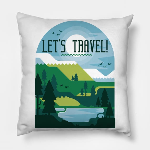 Outdoor Travel Design Pillow by LR_Collections