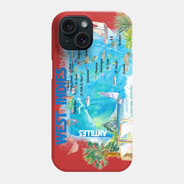 West Indies Phone Case by artshop77