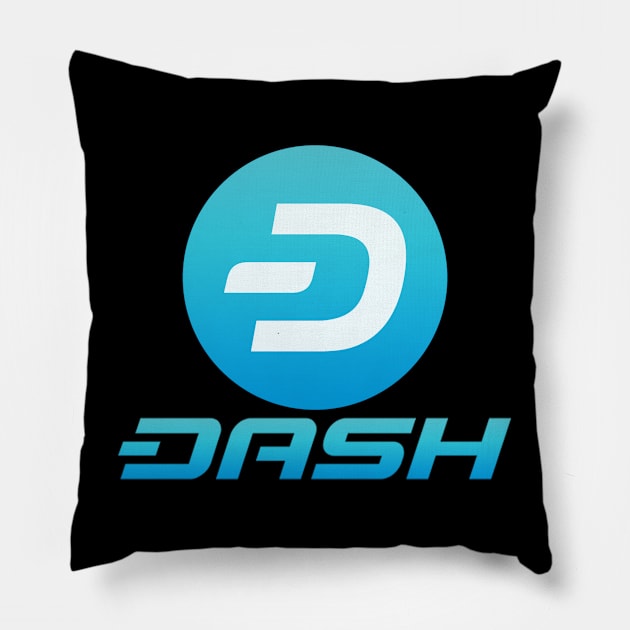 Dash  Crypto Cryptocurrency Dash  coin token Pillow by JayD World