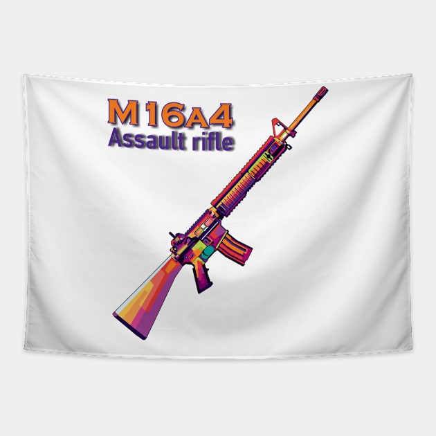 M16a4  assault rifle Tapestry by Danwpap2