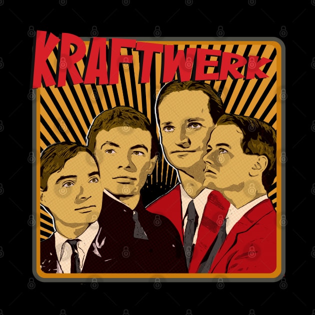 kraftwerk cartoon 80s by Innboy