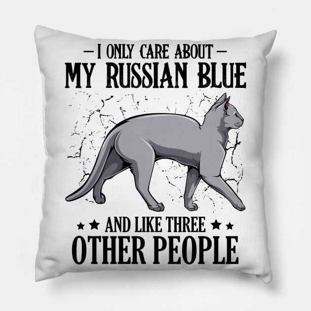 Russian Blue Cat Pillow by Lumio Gifts