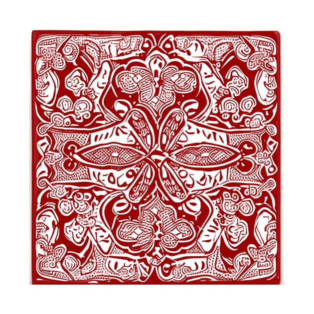 Paisley Print - Crimson Aesthetic by BubbleMench