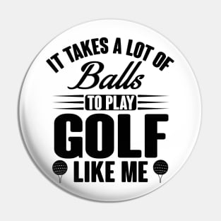 Golf takes balls Pin