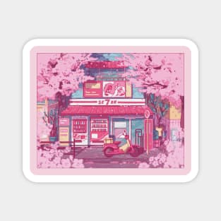 The aesthetic Japanese streets Magnet