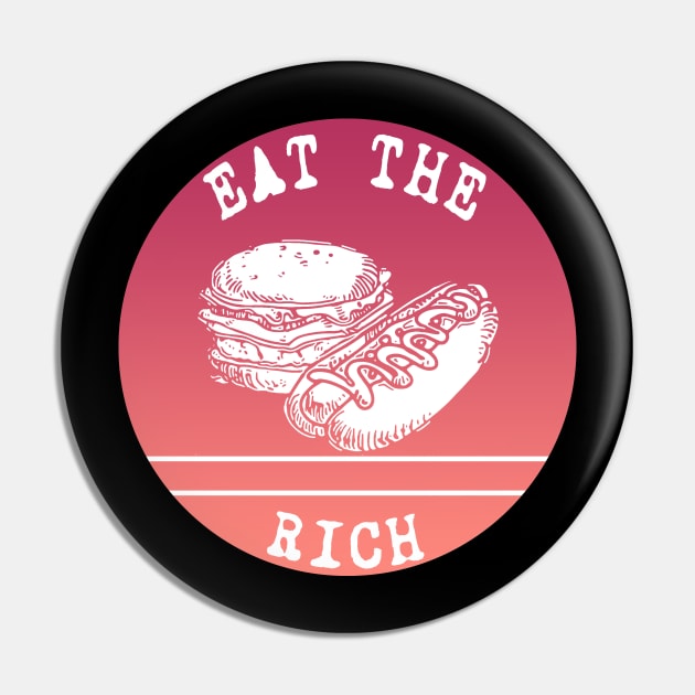 Eat The Rich Retro Cook Out Art Words Inside Red Summer Pin by aaallsmiles