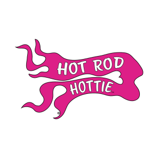 Hot Rod Hottie Flame Logo in Hot Pink T-Shirt