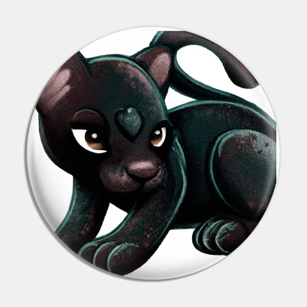 Cute Black Panther Drawing Pin by Play Zoo