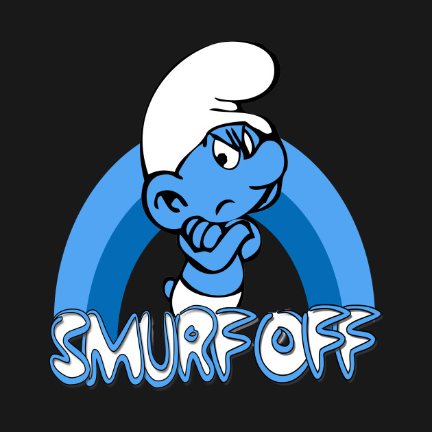 Картинка злой смурфик