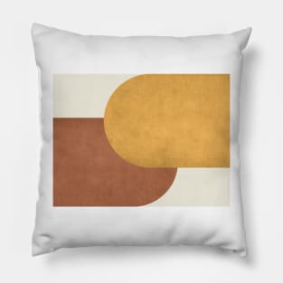 Half Circle Colorblock - Gold Brown Pillow