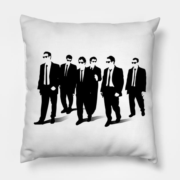 Walking Reservoir Dogs Pillow by mech4zone