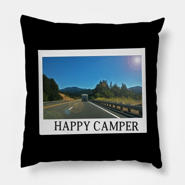 snapshot road trip (happy camper) Pillow by mystudiocreate