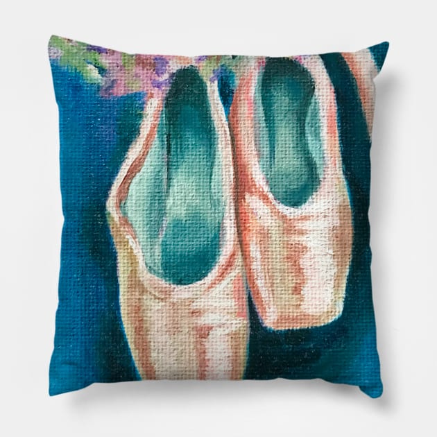 Ballerina Shoes Pillow by Lady Lilac