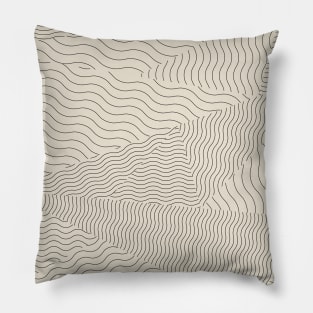 Stripey, wavy, thin line pattern Pillow