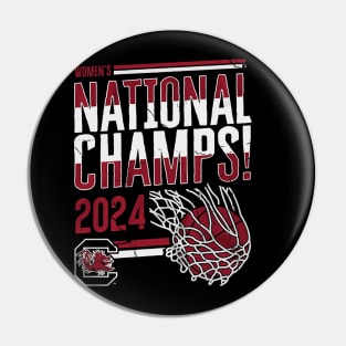 South Carolina Women's Basketball 2024 National Champions Swish Pin